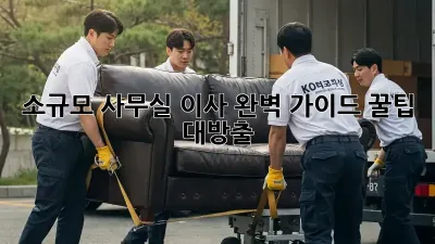 소규모 사무실 이사 완벽 가이드: 꿀팁 대방출 🍯